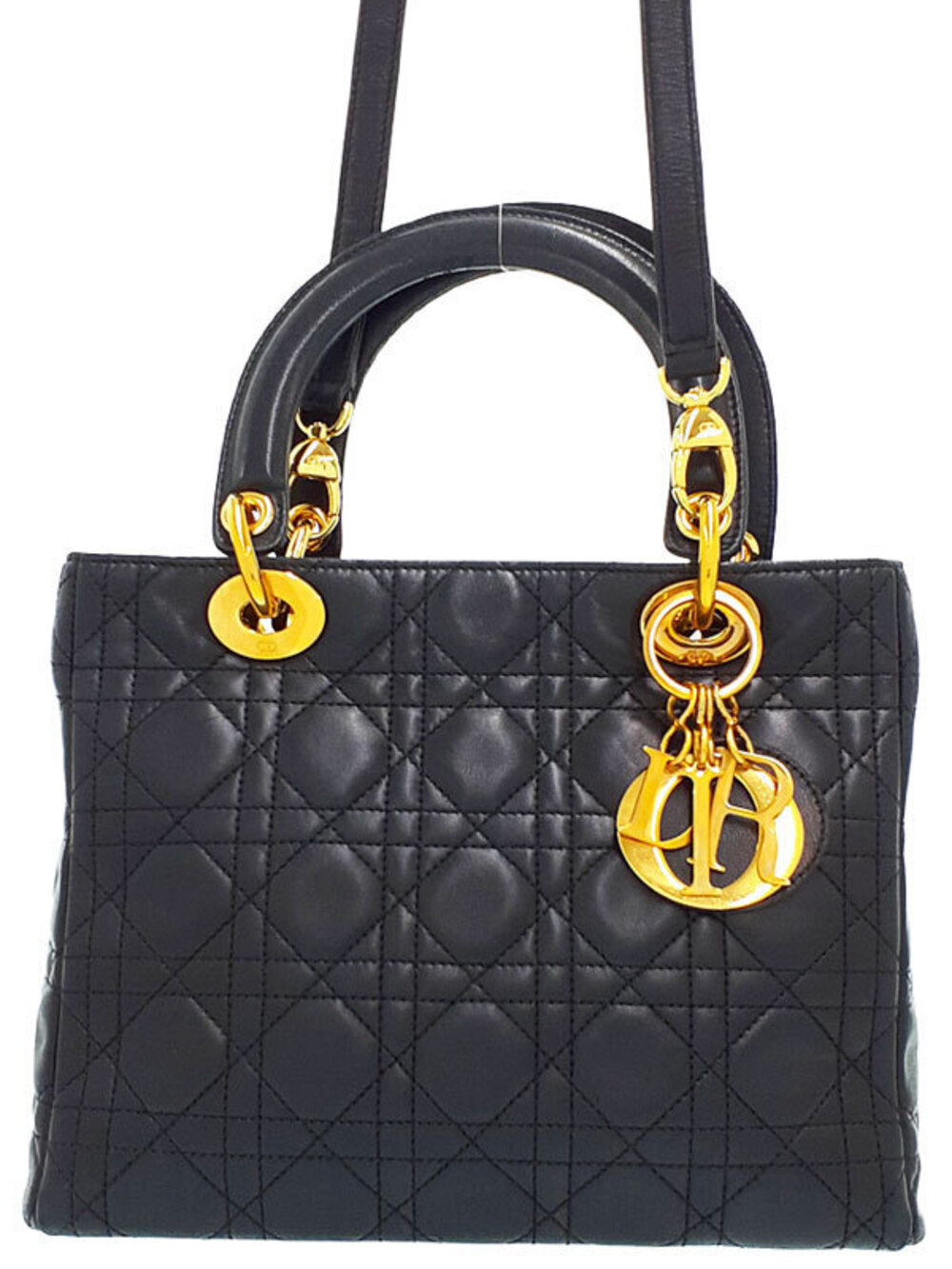 Christian Dior Cannage Quilted Lady Dior 2way bag